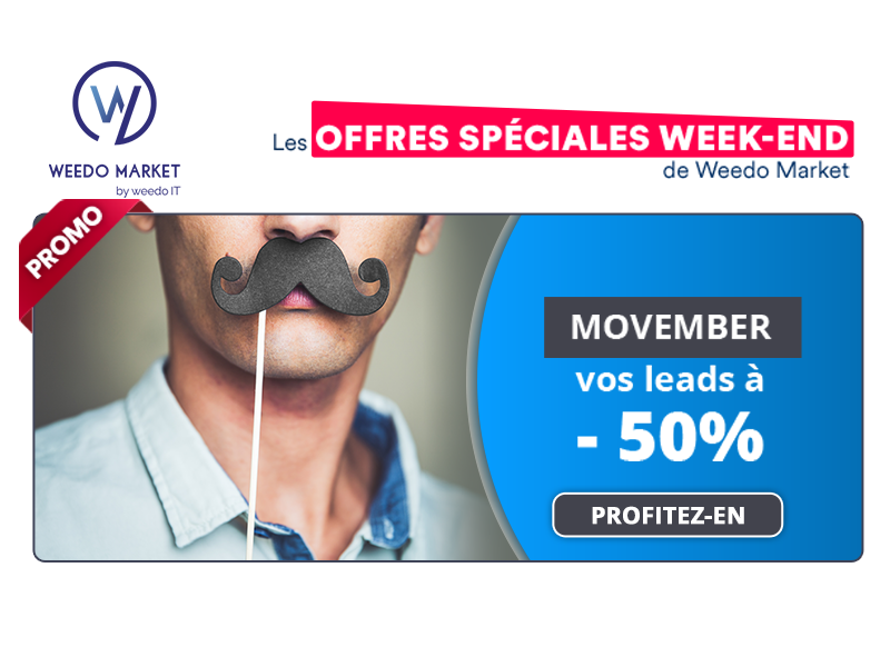 Movember : vos leads à -50%, profitez-en !