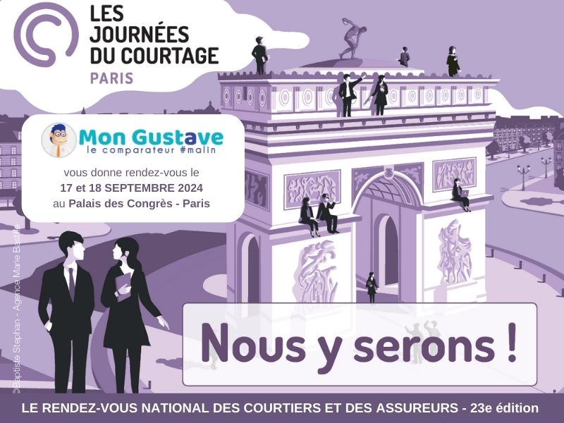 Retrouvez Mon Gustave le 17 et 18 septembre 2024, aux Journées du courtage à Paris